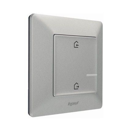 Valena Life with NETATMO. Старт. набір(Шлюз WiFi+smart-розетка+вимикач "Вдома/Не вдома").Алюміній