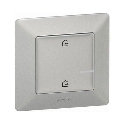 Valena Life with NETATMO. Старт. набір(Шлюз WiFi+smart-розетка+вимикач "Вдома/Не вдома").Алюміній