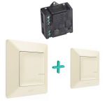 Valena Life with NETATMO. Набір упр. освітленням. Мікро.реле+2бездротових вимикача. Слонова кістка