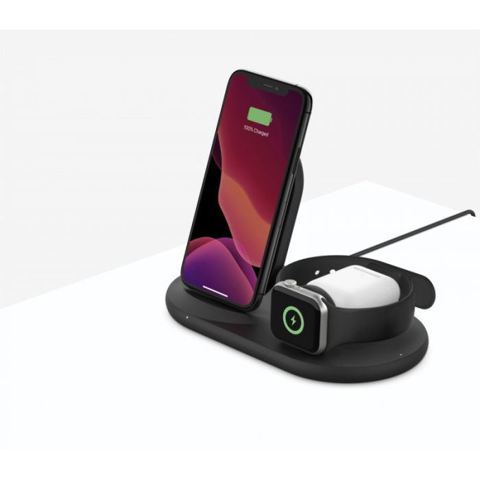 Belkin 3-in-1 Wireless Pad/Stand/Apple Watch[WIZ001VFBK]