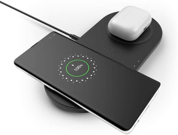 Зарядний пристрій бездротовий Belkin 2в1 10Вт, чорний