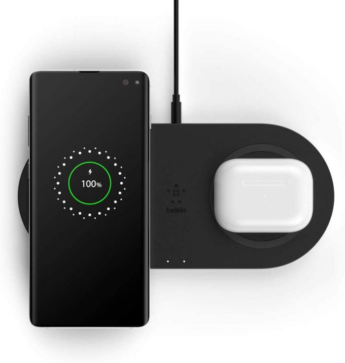 Зарядний пристрій бездротовий Belkin 2в1 10Вт, чорний