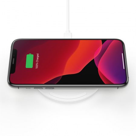 Бездротовий ЗП Belkin Pad Wireless Charging Qi, 10W, no PSU, white
