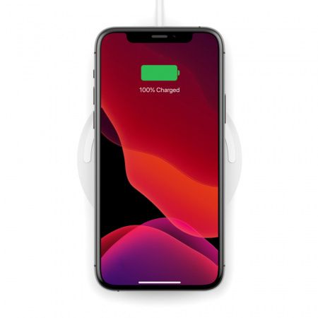 Бездротовий ЗП Belkin Pad Wireless Charging Qi, 10W, no PSU, white