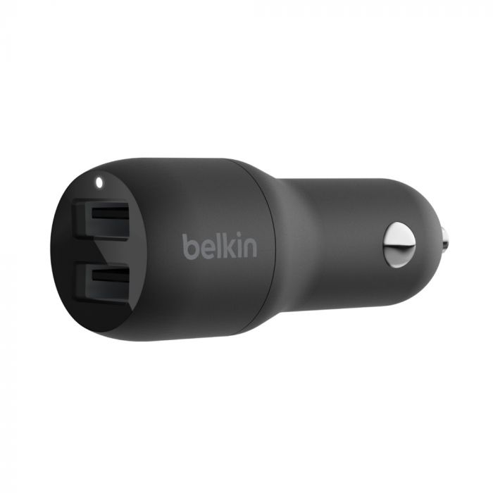 Автомобільний ЗП Belkin Car Charger 24W Dual USB-A, black