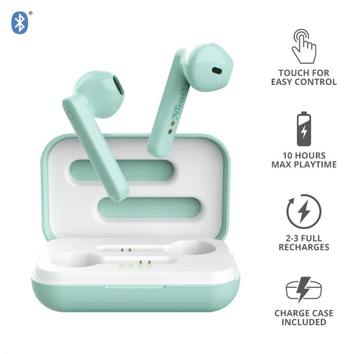 Навушники Trust Primo Touch True Wireless Mic Mint