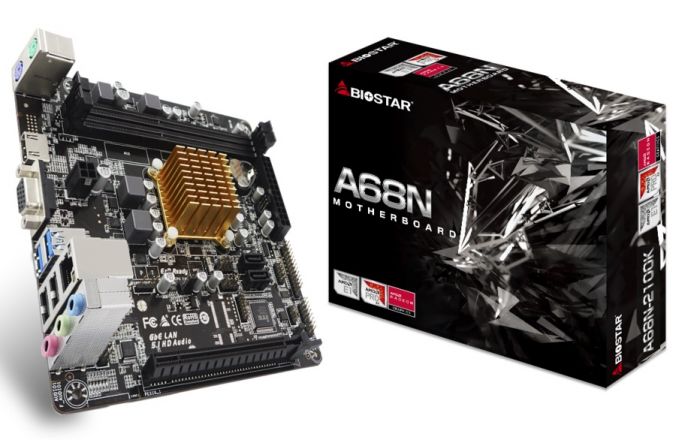 Материнська плата Biostar A68N-2100K CPU E1-6010 sFT3 AMD Beema 2xDDR3 VGA HDMI mITX