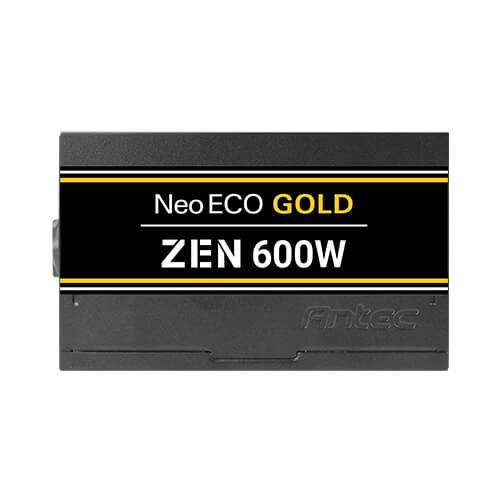 Блок живлення Antec NE600G Zen EC (600W) 80+ GOLD, aPFC, 12см,24+8,6xSATA,4xPCIe,+2