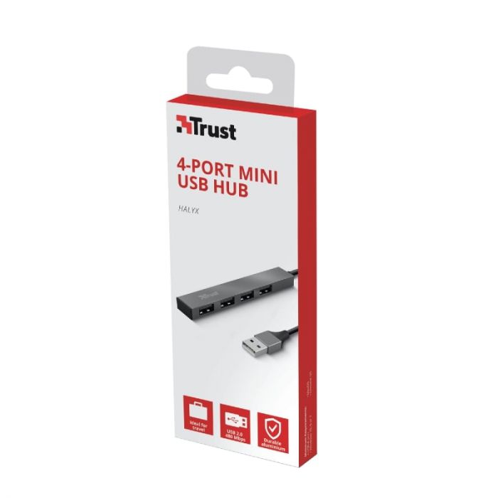 USB-хаб Trust Halyx Aluminium 4-Port Mini USB Hub