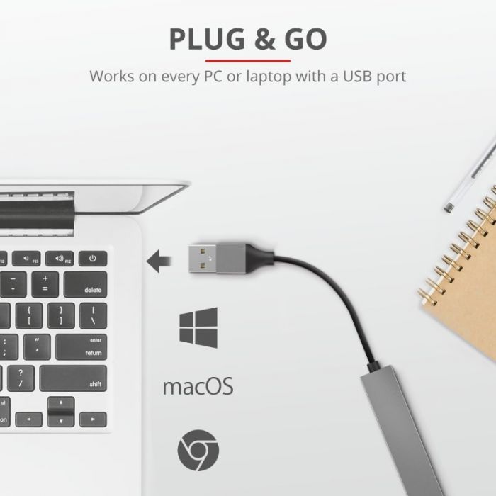 USB-хаб Trust Halyx Aluminium 4-Port Mini USB Hub