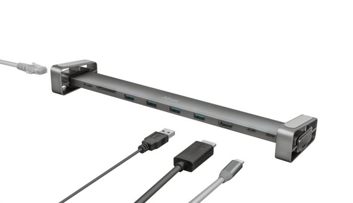 USB-хаб Trust Dalyx Aluminium 10-in-1 USB-C Multi-port Dock