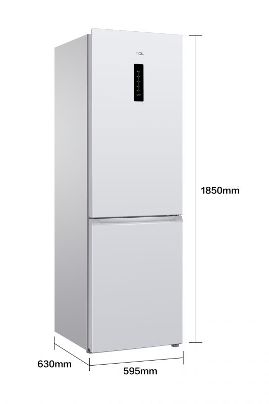 Холодильник з нижн. мороз. камерою TCL RB315WM1110, 185х60х63см, 2 дв., Х- 219л, М- 87л, A+, NF, Білий