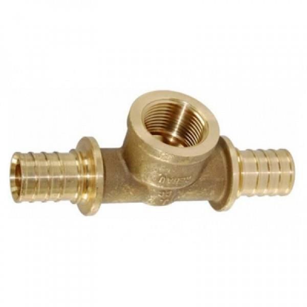 Трійник Rehau Rautitan RX+, 25-1/2"-25 мм, внутр. різьба на бік. проході, бронза