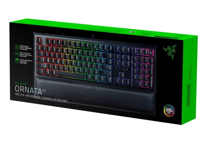 Клавіатура ігрова Razer Ornata V2 USB RU RGB, Black