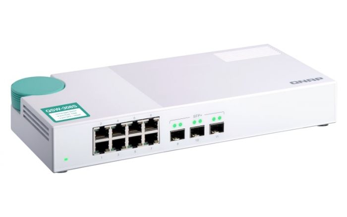 Некерований комутатор QNAP QSW-308S 3x10GbE SFP+ / 8x1GbE (RJ45)
