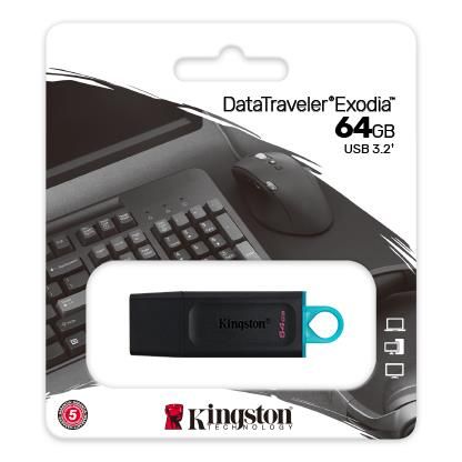 Накопичувач Kingston   64GB USB 3.2 Gen1 DT Exodia