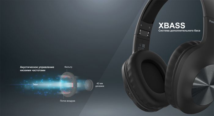 Навушники Panasonic RB-HX220BEEK Over-ear Wireless Mic Чорний