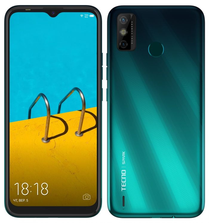 Смартфон TECNO Spark 6 Go 3/64Gb (KE5j) Dual SIM Ice Jadeite