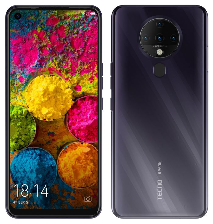 Смартфон TECNO Spark 6 (KE7) 4/64Gb Dual SIM Comet Black