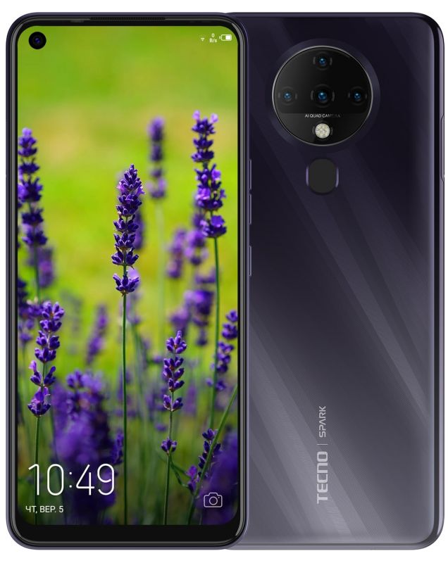 Смартфон TECNO Spark 6 (KE7) 4/64Gb Dual SIM Comet Black