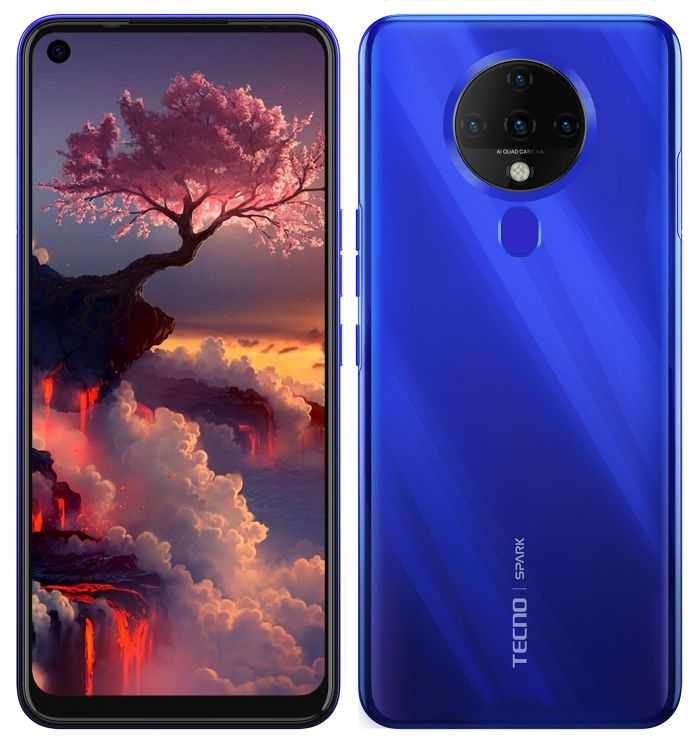 Смартфон TECNO Spark 6 (KE7) 4/64Gb Dual SIM Ocean Blue