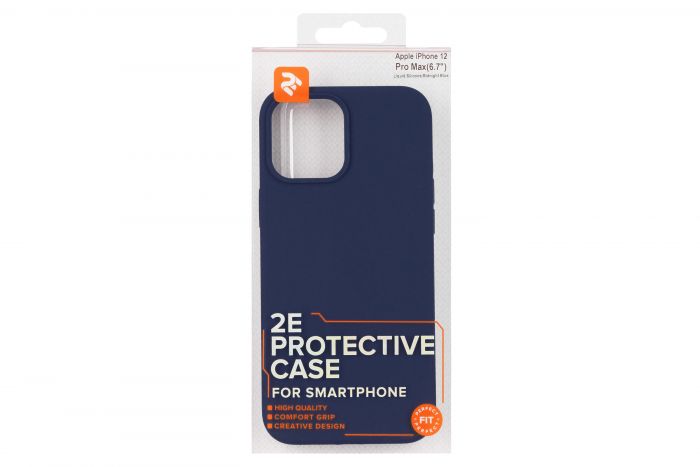 Чохол 2Е для Apple iPhone 12 Pro Max (6.7"), Liquid Silicone, Midnight Blue