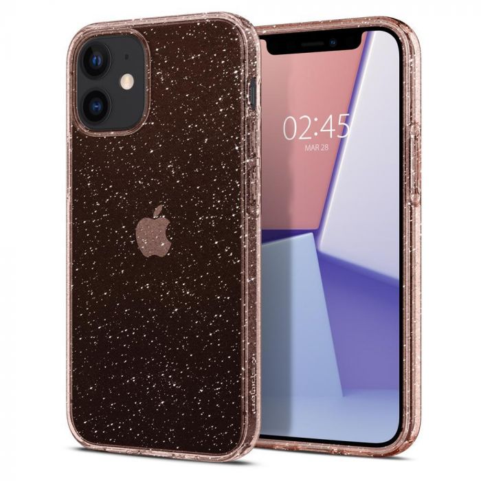 Чохол Spigen для iPhone 12 mini Liquid Crystal Glitter, Rose Quartz