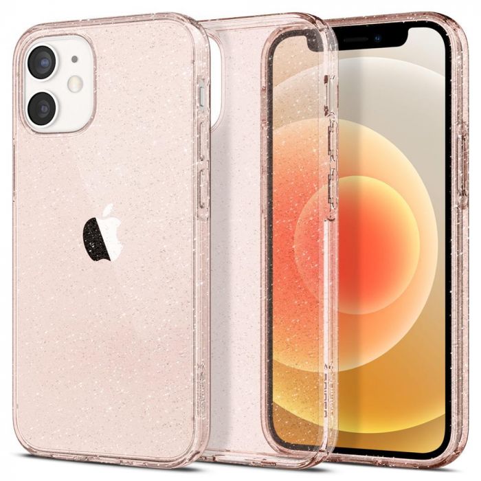 Чохол Spigen для iPhone 12 mini Liquid Crystal Glitter, Rose Quartz