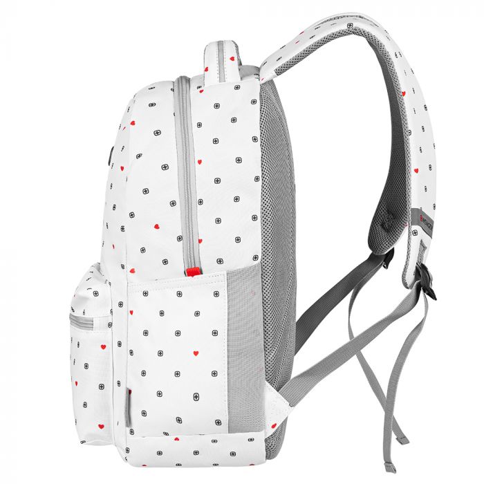 Рюкзак Wenger Colleague 16", білий з сердечками