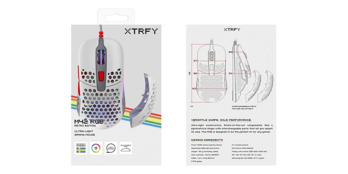 Миша Xtrfy M42 RGB USB Retro