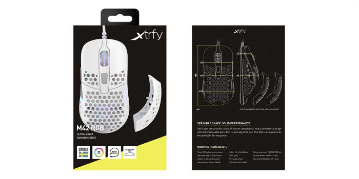 Миша Xtrfy M42 RGB USB White