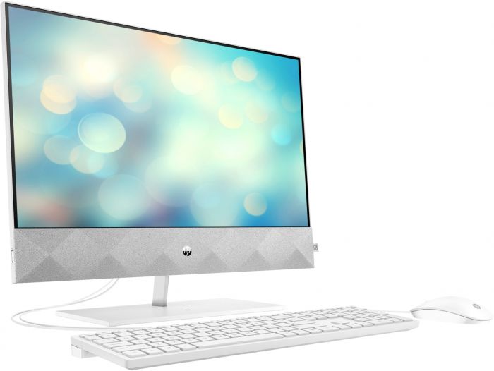 Персональний комп'ютер-моноблок HP Pavilion 23.8FHD/Intel i3-10300T/8/256F/NVD350-2/kbm/DOS/White