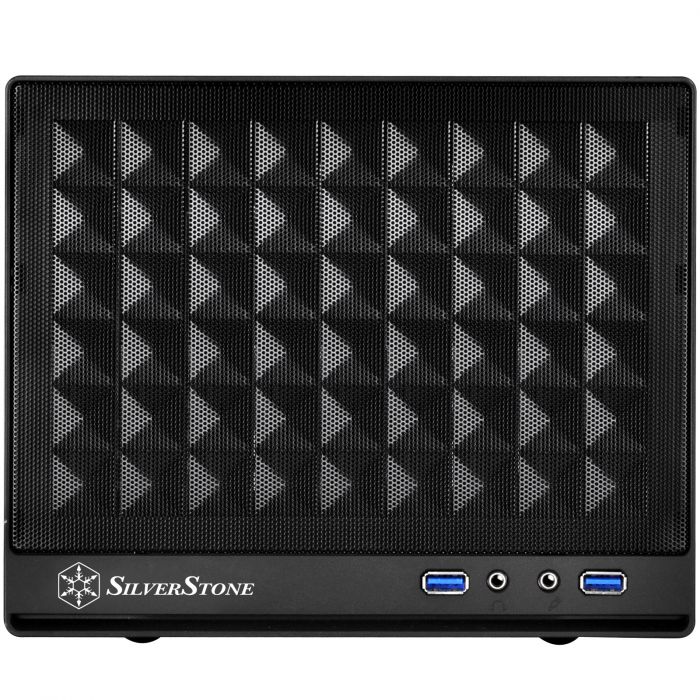 Корпус SilverStone SUGO SG13B-C, MiniITX,USB Type-C x1,USB3.0x1,сітка (передня панель),без БЖ,чорний