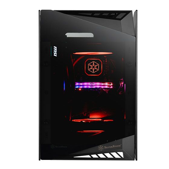 Корпус SilverStone LUCID LD03B-AF, MiniITX, USB Type-C x1,USB3.0x1,2x120ммскло,без БЖ,чорн