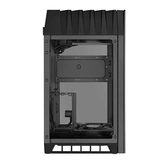 Корпус SilverStone LUCID LD03B-AF, MiniITX, USB Type-C x1,USB3.0x1,2x120ммскло,без БЖ,чорн