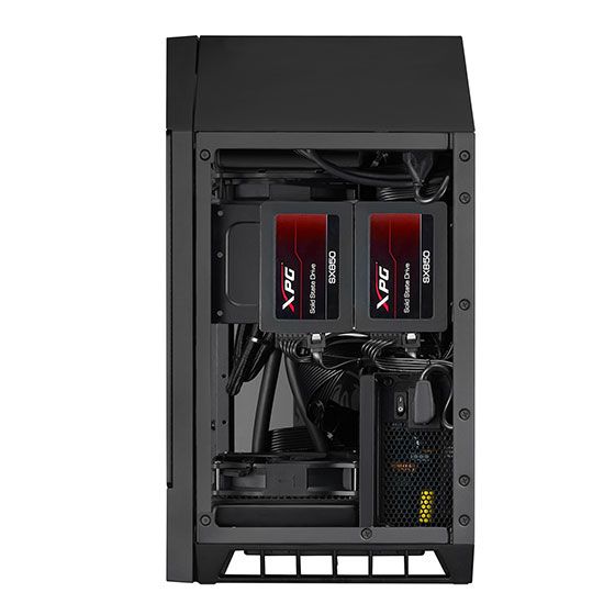 Корпус SilverStone LUCID LD03B-AF, MiniITX, USB Type-C x1,USB3.0x1,2x120ммскло,без БЖ,чорн