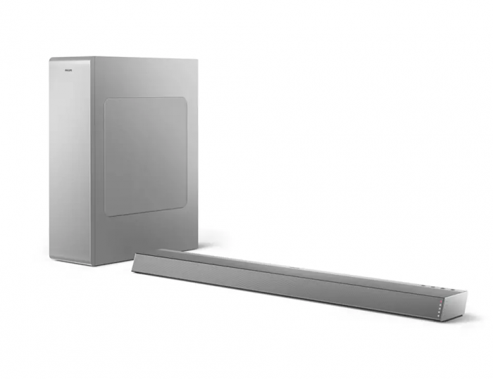 Звукова панель Philips TAB6405 2.1, 140W, Dolby Digital, Wireless, Silver