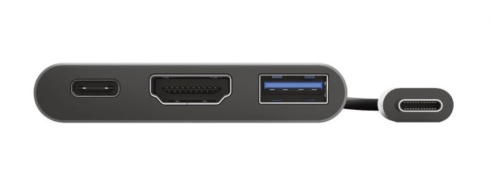 USB-хаб Trust Dalyx 3-in-1 Multiport USB-C Adapter ALUMINIUM