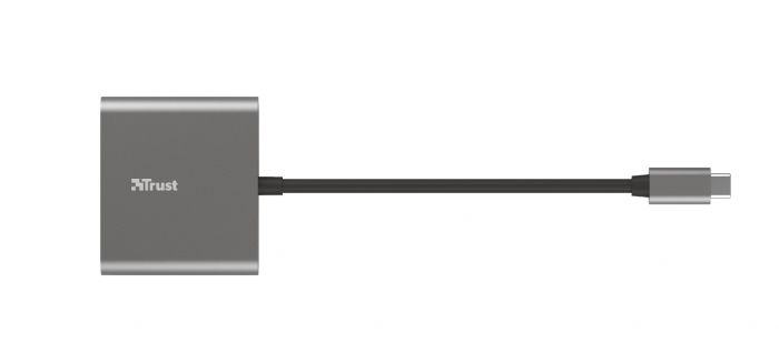 USB-хаб Trust Dalyx 3-in-1 Multiport USB-C Adapter ALUMINIUM