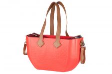 Сумка Nuvita MyMia червоний корпус/червона підкл.для мам /набір(ручки,фіксатори,ремені на візок) еко-шкіра коричневий