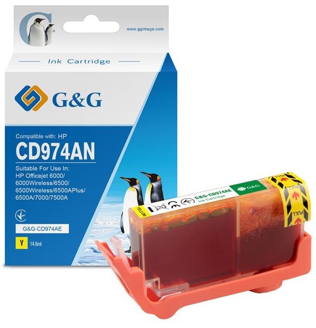 Картридж G&G до HP Officejet 6000/6000Wireless/6500/6500Wireless/6500APlus/6500A/7000/7500A Yellow