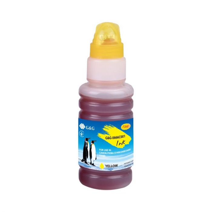 Чорнило G&G до Canon GI-490 PIXMA G1400/G2400/G3400 Yellow 70ml