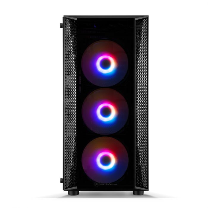 Корпус SilverStone FARA FAB1B-PRO,MidT,USB 3.0x2,USB 2.0x1,4x120мм ARGB,скло(бічна панель),без БЖ,чорний