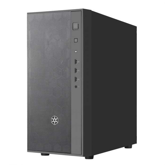 Корпус SilverStone FARA FAR1B-G,MidT, USB3.0x2,USB2.0x1, 1x120мм, скло(бічна панель),без БЖ,чорний