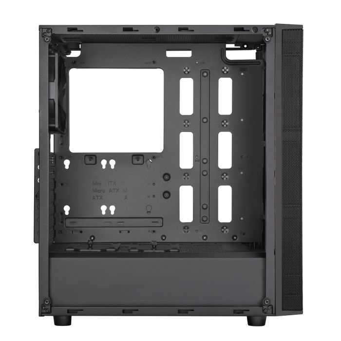 Корпус SilverStone FARA FAR1B-G,MidT, USB3.0x2,USB2.0x1, 1x120мм, скло(бічна панель),без БЖ,чорний