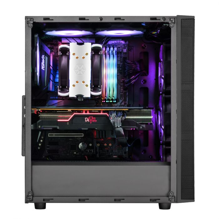 Корпус SilverStone FARA FAR1B-G,MidT, USB3.0x2,USB2.0x1, 1x120мм, скло(бічна панель),без БЖ,чорний
