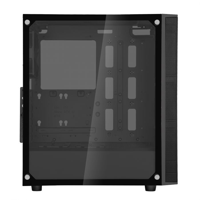 Корпус SilverStone FARA FAR1B-G,MidT, USB3.0x2,USB2.0x1, 1x120мм, скло(бічна панель),без БЖ,чорний