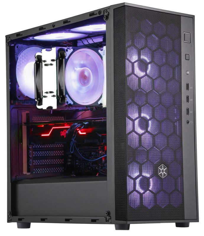 Корпус SilverStone FARA FAR1B-G,MidT, USB3.0x2,USB2.0x1, 1x120мм, скло(бічна панель),без БЖ,чорний