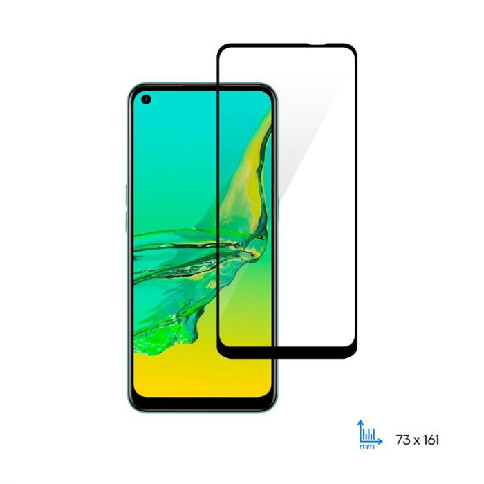 Захисне скло 2E Basic для Oppo A53, 2.5D FCFG, black border