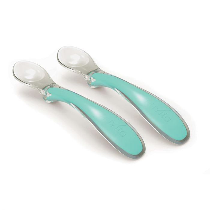 Набір силіконових ложечок для годування Nuvita Easy Eating 6м + 2 шт. зелений NV8480COOLGREEN